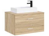 Bathroom Wash Basin Matte Black 45.5 x 25.5 x 13 cm Metal 890223
