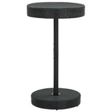 Garden Table Black PE rattan, Powder-coated steel Counter Height 45856