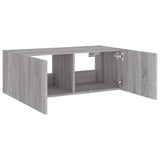 TV Wall Cabinet with LED Lights Grey Sonoma 80x35x31 cm 837291