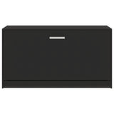 Shoe Bench Black 80x24x45 cm Engineered Wood 342641