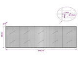 Gabion with 5 mm Wire and 5x2.5 cm Mesh 250x10x100 cm 3463487