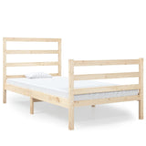 Bed Frame without Mattress Solid Wood Single 3103678