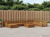 Outdoor Sofa Set 9 pcs Natural Solid Acacia Wood 3383747