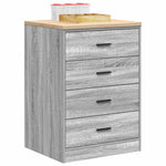 ZNTS Garage Storage Cabinet Grey Sonoma 60x51x85 cm Solid Wood Pine 860603