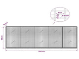 Gabion with 5 mm Wire and 5x2.5 cm Mesh 250x20x100 cm 3463583