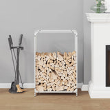 Firewood Rack White 60x28x90 cm Cold-rolled steel 864212