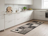 Kitchen Rug Grey Stars 300 x 60 cm 100% Polyamide Washable 42045742