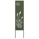Garden Privacy Screen Olive green 32 x 140 cm Cold-rolled steel 876206