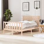 ZNTS 3100953 Bed Frame without Mattress Solid Wood 120x200 cm