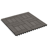 22 pcs Decking Tiles 30x30 cm 2 sqm WPC Dark Brown 277805