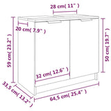 Bathroom Cabinet Grey Sonoma 64.5x33.5x59 cm Engineered Wood 817064