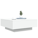 ZNTS Coffee Table White 80x80x31 cm Engineered Wood 836581