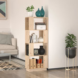 Book Cabinet/Room Divider 51x25x132 cm Solid Wood Pine 814039