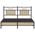 Bed Frame without Mattress Sonoma Oak 137x190 cm Engineered Wood 4106943