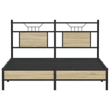 Bed Frame without Mattress Sonoma Oak 137x190 cm Engineered Wood 4106943