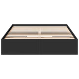 Bed Frame with Drawers without Mattress Black 140x190 cm 3280686