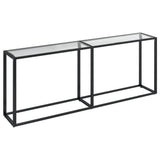 Console Table Transparent 200x35x75.5cm Tempered Glass 331686