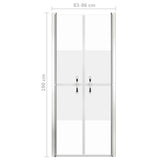 Shower Door Half Frosted ESG 86x190 cm 148788
