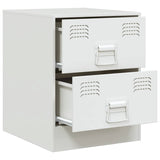 Bedside Cabinets 2 pcs White 34.5x39x44 cm Steel 841630