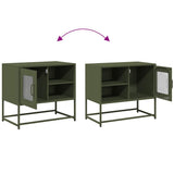 TV Cabinet Olive Green 68x39x60.5 cm Steel 853390