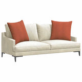 Sofa Pillows 2 pcs Red Orange 80 x 80 cm Corduroy Fabric 42014082