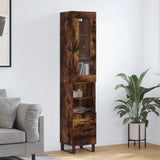 Highboard Smoked Oak 34.5x34x180 cm Engineered Wood 3199326