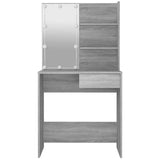 Dressing Table with LED Grey Sonoma 74.5x40x141 cm 820482