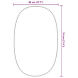 Wall Mirror Black 70x45 cm 348225