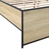 Bed Frame without Mattress Sonoma Oak 150x200 cm King Size 3279883