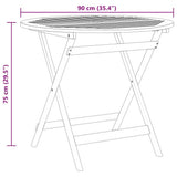 Garden Table Brown Solid eucalyptus wood with oil finish Medium 312456