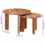 Nesting Coffee Tables 2 pcs Brown Solid Acacia Wood 4104648