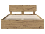 Bed Frame Artisian Oak 120 x 190 cm Solid Pine Wood 3412113