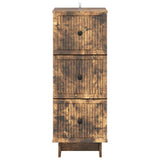 Drawer Cabinet Smoked Oak 33 x 34.5 x 90 cm Engineered Wood 893930