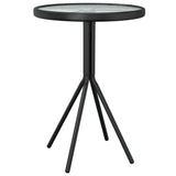 Folding Bistro Set Black Steel, tempered glass, textilene Compact 318765