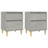Bedside Cabinets 2 pcs Concrete Grey 40x35x50 cm 821835