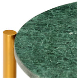 Coffee Table Green 60x60x35 cm Real Stone with Marble Texture 286450