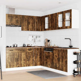 11 Piece Kitchen Cabinet Set "Kalmar" Smoked Oak Engineered Wood 3314916