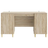 Desk Sonoma Oak Engineered Wood 142.5 x 50 x 75 cm 3414614