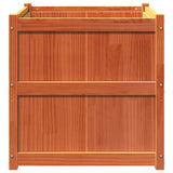 Garden Planter Wax Brown 70x70x70 cm Solid Wood Pine 837436