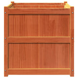 Garden Planter Wax Brown 70x70x70 cm Solid Wood Pine 837436