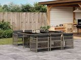 Garden Dining Set Grey and Black 3210908