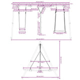 Outdoor Swing Set with Swing, Disc Swing, Nest Swing 3283620