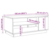 Coffee Table Old Wood 102x55x43 cm Engineered Wood 856800