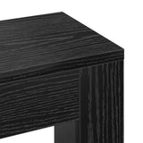 Radiator Cover Black Oak 205 x 21.5 x 83.5 cm Engineered Wood 869222