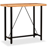 ZNTS Bar Table Solid Acacia Wood 120x60x107 cm 245436