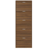Shoe Cabinet Brown Oak 59x17x169 cm Engineered Wood 342517