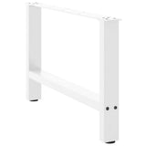 ZNTS Coffee Table Legs White 2 pcs 70x cm Steel 4013289