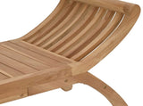 Garden Bench 2 -Seater 126 cm Solid Teak Wood Natural 42033196
