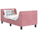 Toddler Bed Frame with Headboard Pink 70 x 140 cm Velvet 42010850