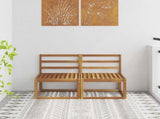 2 Piece Outdoor Middle Sofa Solid Acacia Wood Natural 900458